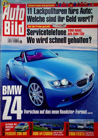 Deckblatt Auto Bild (18/2002)